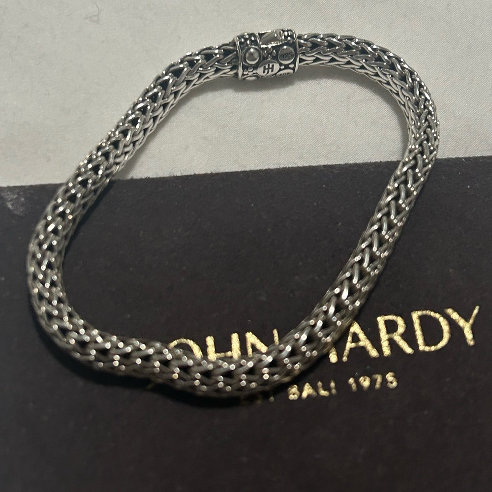 John Hardy Dot Sterling Silver & 18K Yellow Gold Bracelet - Picture 7 of 7